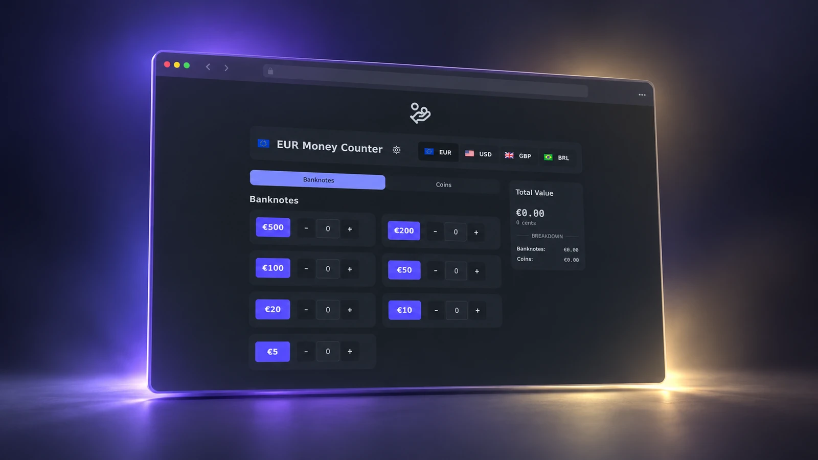 Coin Counter: Multi-Currency Cash Calculator preview