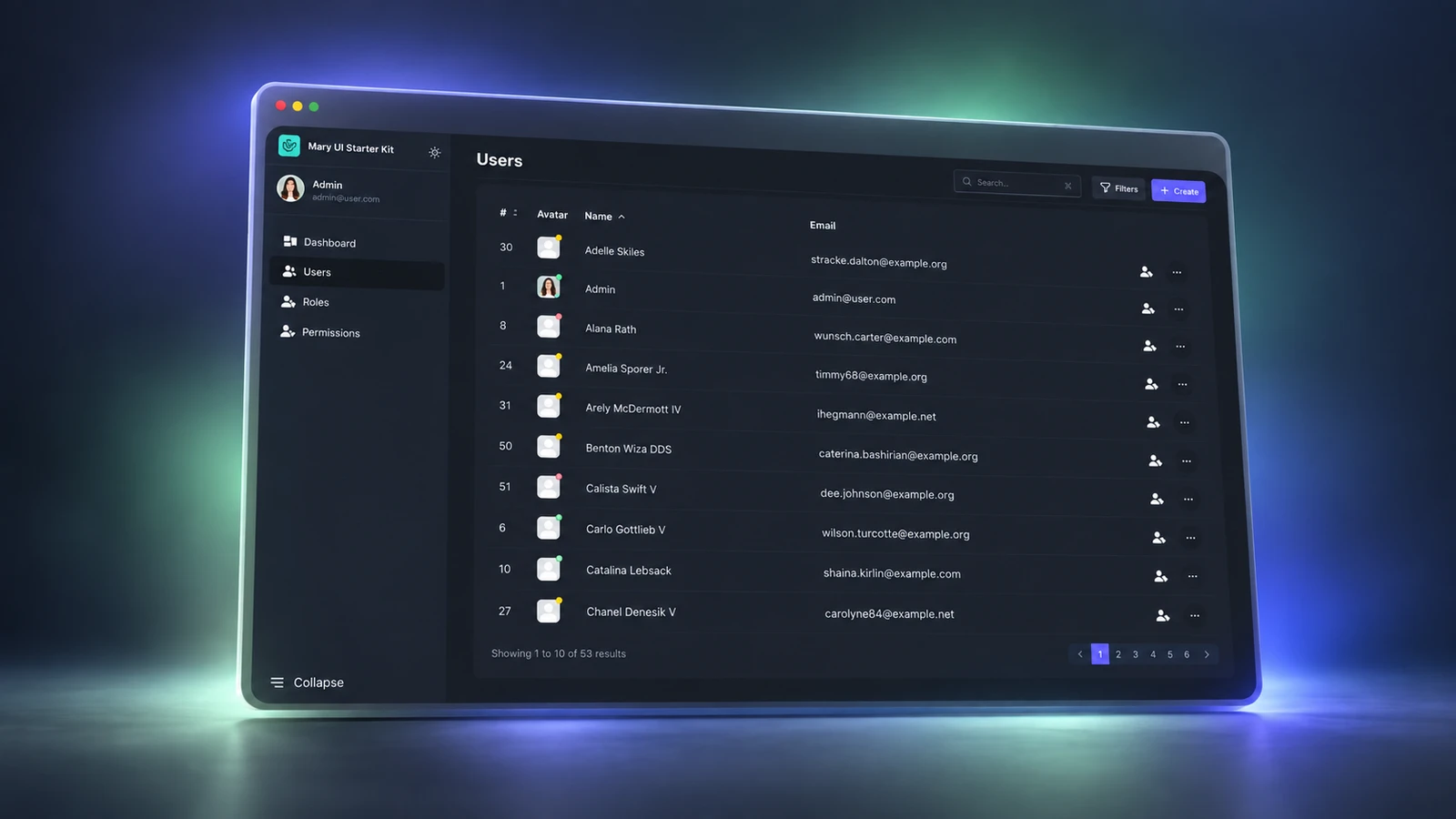 Mary UI Laravel Starter Kit preview